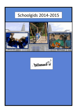 Schoolgids 2014-2015 - PCBS Julianaschool