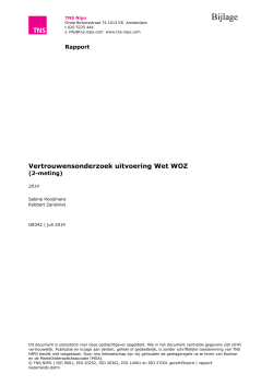 Onderzoek naar vertrouwen WOZ-waarde 2014