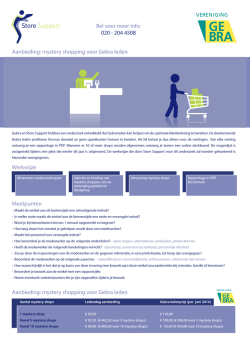 Informatie Mystery Shopping, Klantbeleving document openen