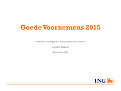 ING Onderzoek Goede voornemens 2015