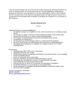 Douane declarant (m/v) - Ziegler Nederland BV