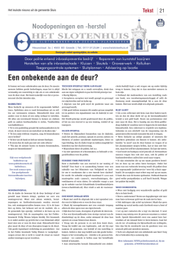 Een onbekende aan de deur?