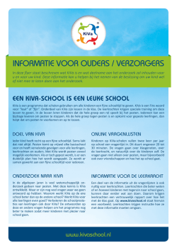 informatie ouders rondom KiVa en deelname aan
