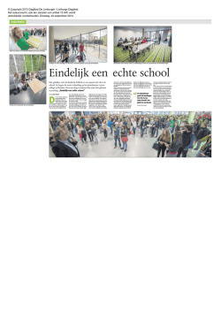 Eindelijk een echte school