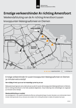 Factsheet verkeershinder A1 richting Amersfoort