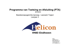 Programma van Toetsing en Afsluiting (PTA)