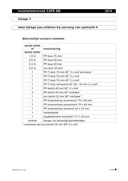 installatietechniek CSPE BB 2014 bijlage 3 deze bijlage pas