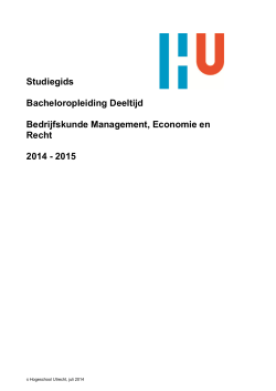 Bedrijfskunde MER - studiegids 2014-2015