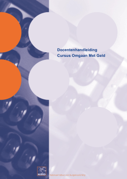 Docentenhandleiding Cursus Omgaan Met Geld