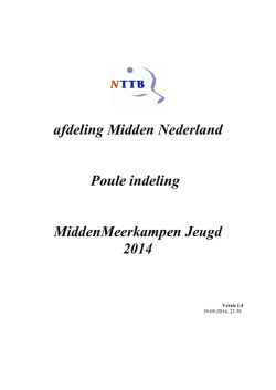 Indeling 1e ronde Midden Meerkampen Jeugd 2014