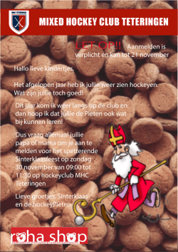 Flyer Sinterklaasfeest MHCT 2014