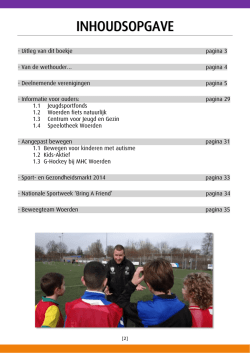INHOUDSOPGAVE - Beweegteam Woerden