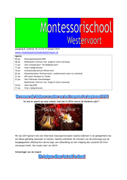 Nieuwsbrief 10 - Montessorischool Westervoort