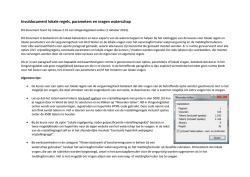 Invuldocument lokale regels, parameters en vragen