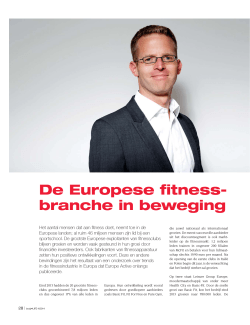 De Europese fitness- branche in beweging
