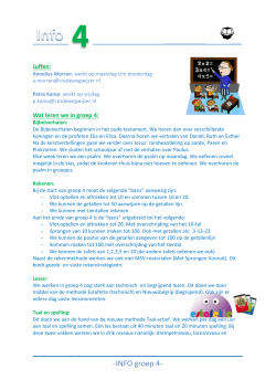 INFO groep 4 - De Wegwijzer