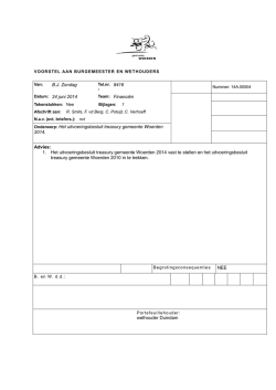 Het uitvoeringsbesluit treasury gemeente Woerden