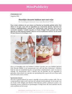 Heerlijke desserts bakken met ros&eacute; wijn