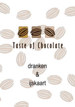 Menukaart - Taste of Chocolate