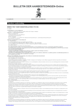 BULLETIN DER AANBESTEDINGEN