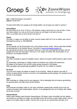 Groep 5 - Zonnewijzer Bussum