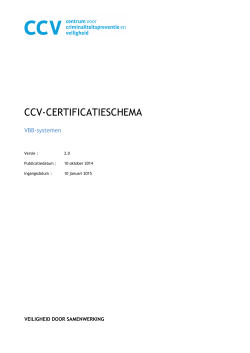 CCV-certificatieschema VBB-systemen versie 2.0