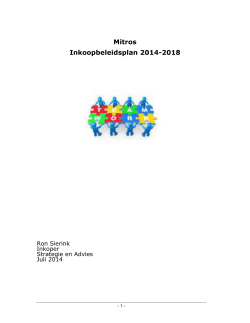 Mitros Inkoopbeleidsplan 2014-2018