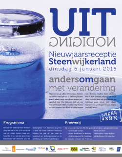 uitnodiging voor de nieuwjaarsreceptie van de gemeente