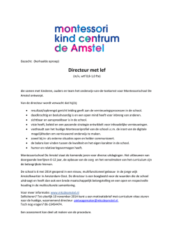 Directeur met lef - Montessorischool de Amstel