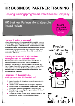 HR Business Partner trainingsprogramma