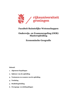 Economische Geografie - Rijksuniversiteit Groningen