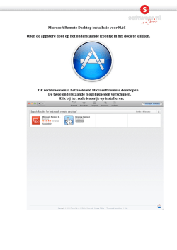 Installatie RDP verbinding MAC
