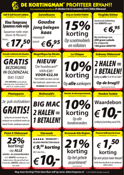 GRATIS! - De Kortingman