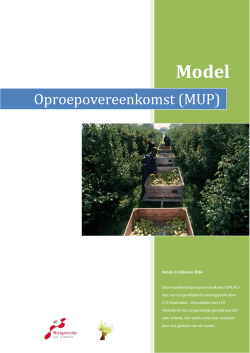 Oproepovereenkomst (MUP)