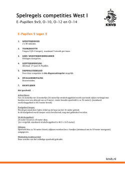 Spelregels competities West I