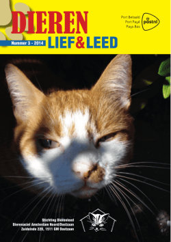 Editie 3-2014 - Dierenasiel Amsterdam
