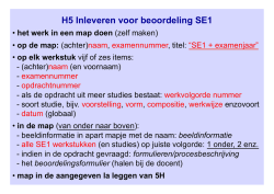 H5 Inleveren voor beoordeling SE1