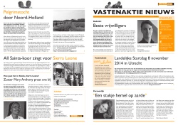 Vastenaktie Nieuws editie juni 2014