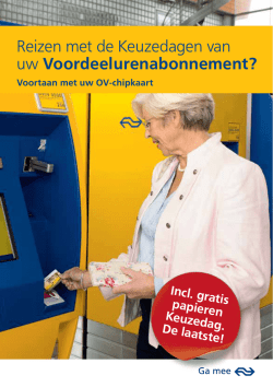 Keuzedagen bij een Voordeelurenabonnement en de OV