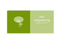 Info vergadering - Gemeente Zulte