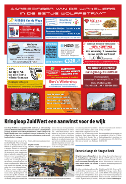 Kringloop ZuidWest een aanwinst voor de wijk