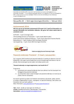Autismeweek 2014 Passend onderwijs Friesland – 4 maart