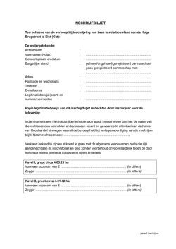 Inschrijfbiljet met bijlagen - Verkoop bij inschrijving percelen te Elst