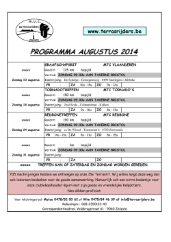 PROGRAMMA AUGUSTUS 2014