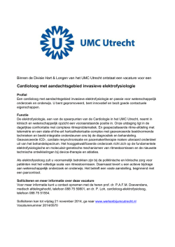 Cardioloog met aandachtsgebied invasieve elektrofysiologie