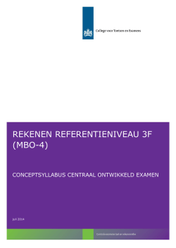 REKENEN referentieniveau 3F (mbo-4)