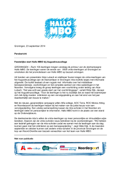 23 september 2014 - Hallo MBO - Alfa