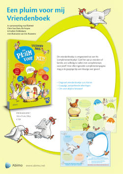 Een pluim voor mij Vriendenboek