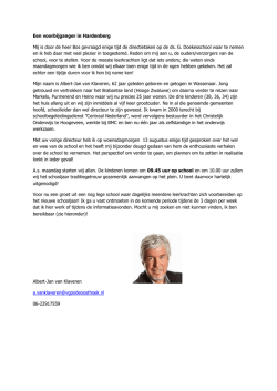 Een voorbijganger in Hardenberg Mij is door de heer