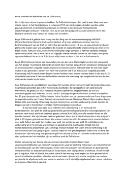 Beste vrienden en bekenden van de Tolhuistuin, Het is tijd voor mij